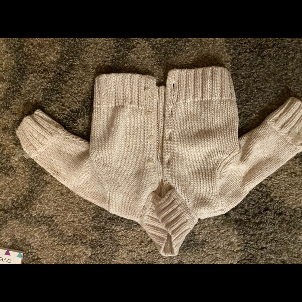 Girls Talbots Kids Knit Tan Sweater size 12 months